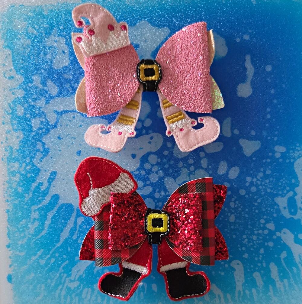Custom Christmas Elf & HANDMADE Hair Bows